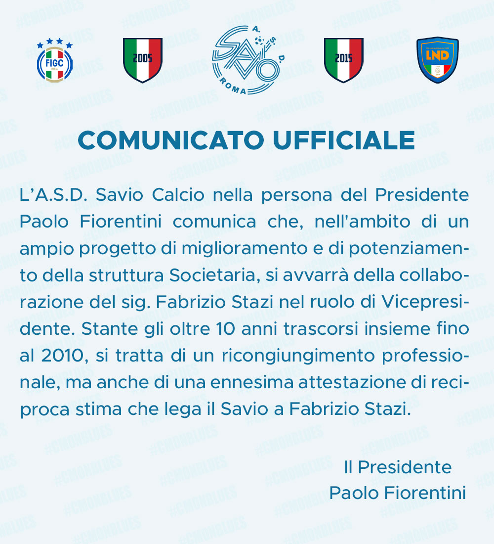 Comunicato Ufficiale